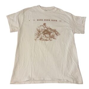 Zach Bryan Burn Burn Burn Tour Graphic T-Shirt M - Cream